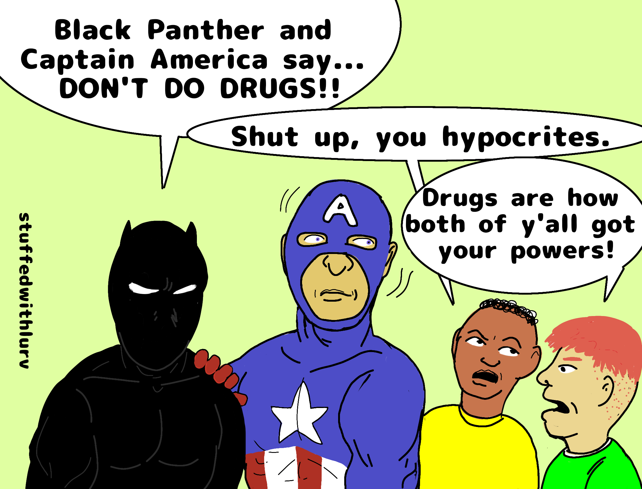 Captain America & Black Panther: Hypocrite Addicts